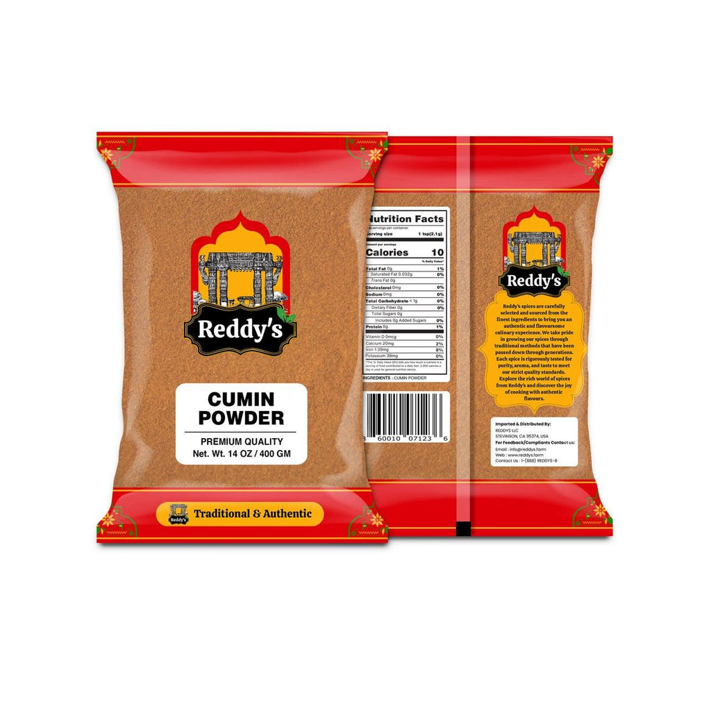 Reddy's All-Natural Dried Cumin Powder 14 OZ / 400 GM - Reddy's