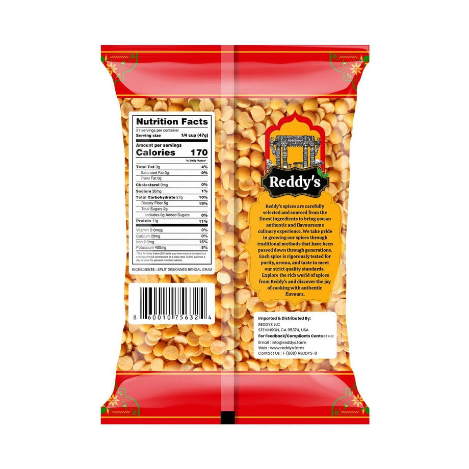 Reddy's Chana Dal 1 Kg – Premium Quality, Clean & Fresh