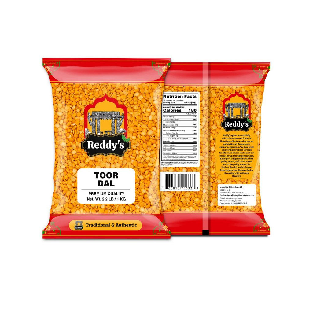 Reddy's Toor Dal 2.2 Lb / 1 Kg - Reddy's